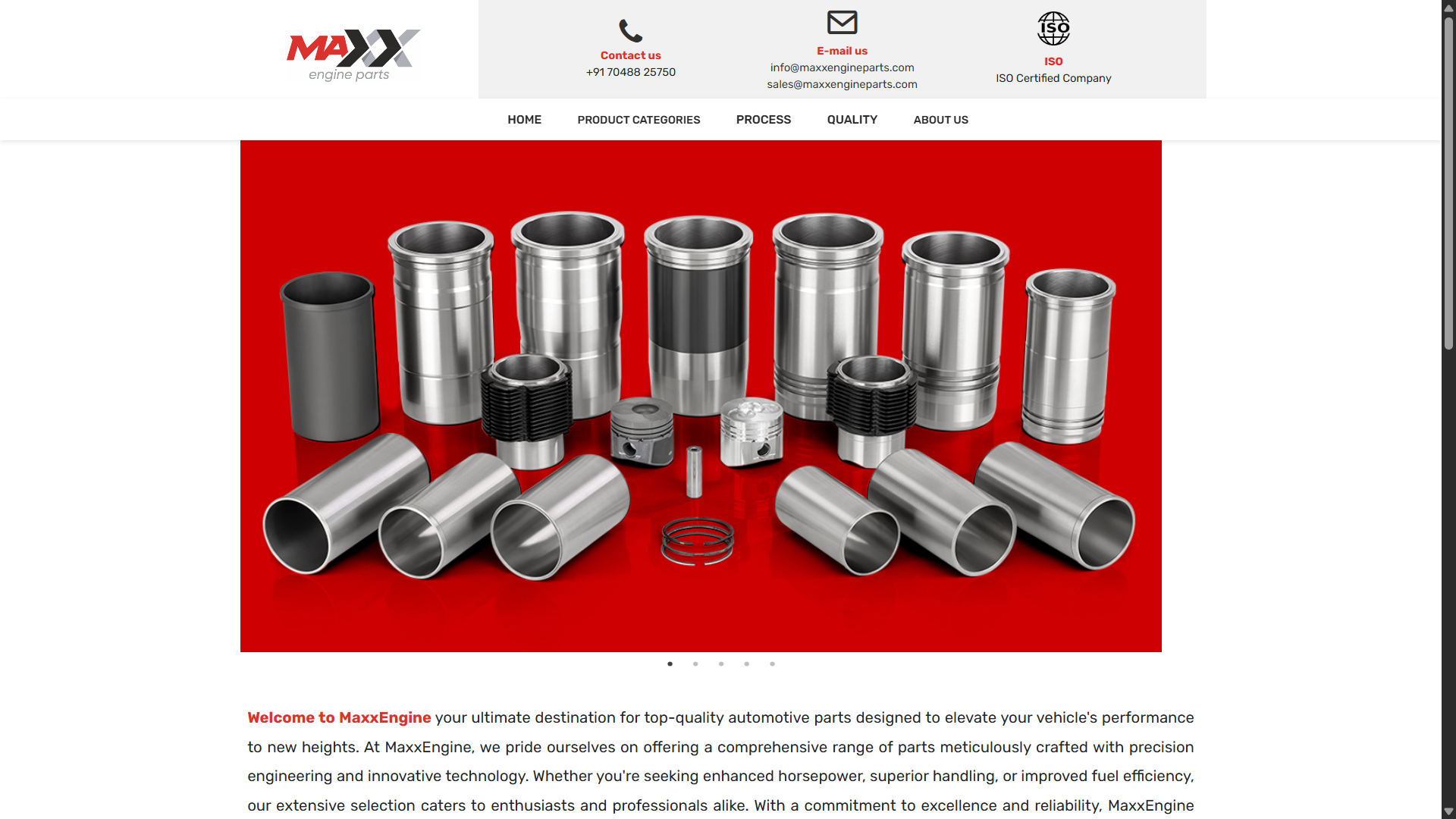 Maxx Engine Parts Website